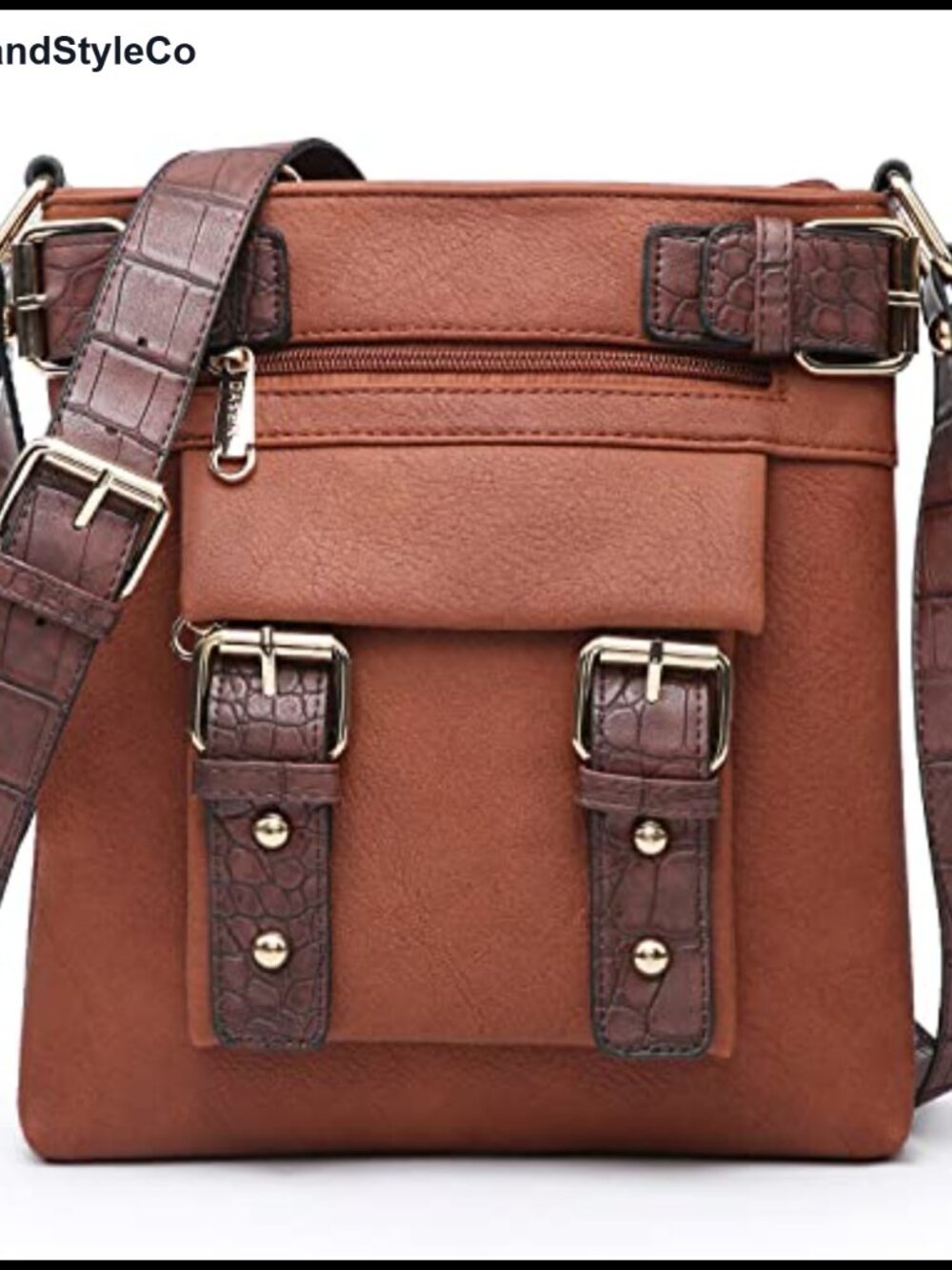 Lightweight Faux Leather Crossbody Bag Messenger Shoulder Travel Purse